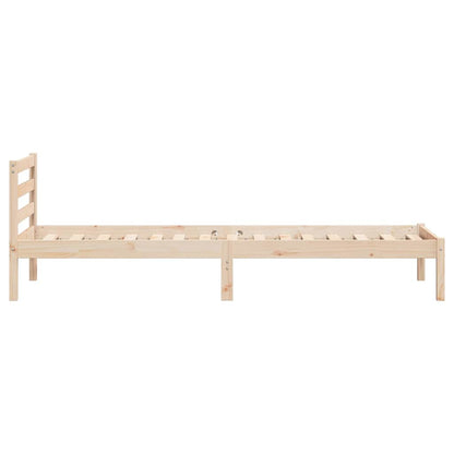 Bed Frame Brown 215.5 x 85.5 x 69.5 cm Solid Pine Wood
