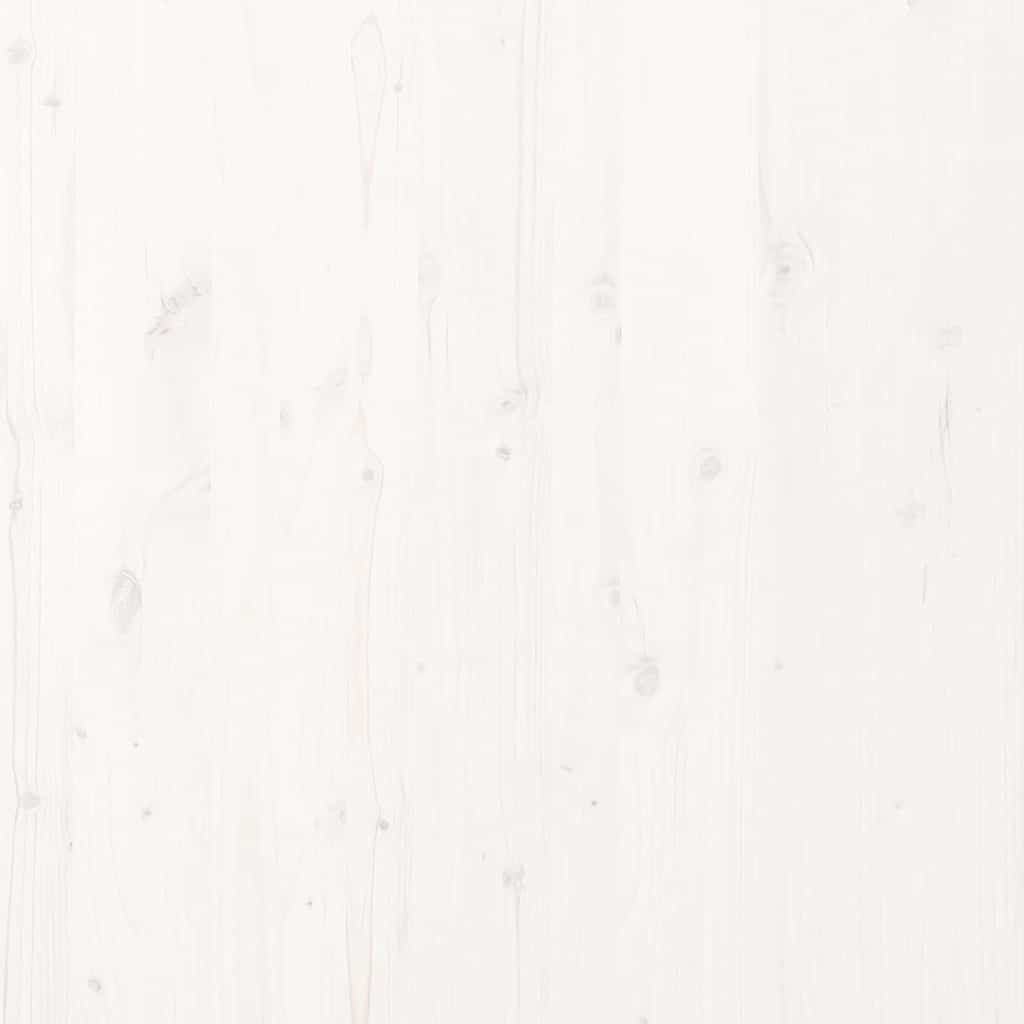 Bed Frame White 225.5 x 85.5 x 69.5 cm Solid Pine Wood