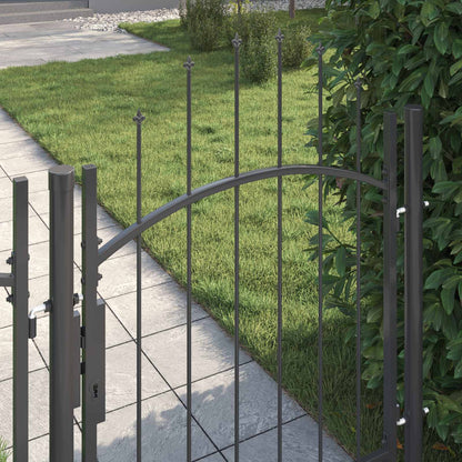 Garden Gate with Lock Woerden Grey 100 x 100 cm Steel