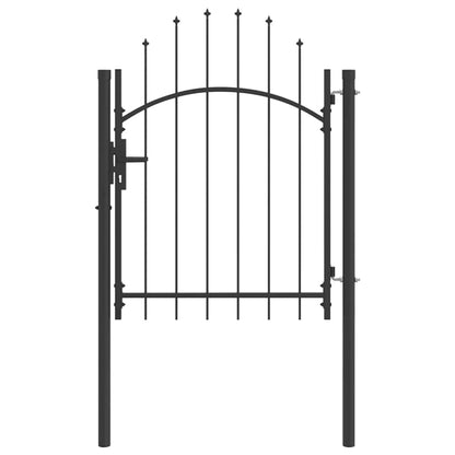 Garden Gate with Lock Woerden Grey 125 x 100 cm Steel