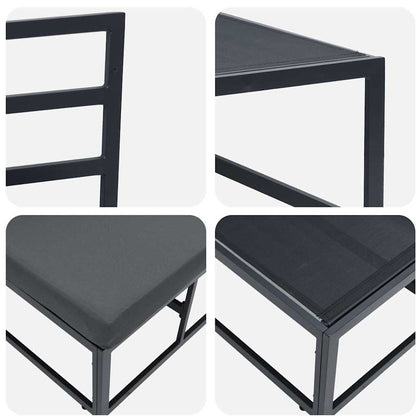 Outdoor Furniture Black and Anthracite 70 x 71.5 x 71 cm Metal