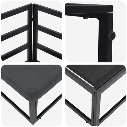Outdoor Furniture Black and Anthracite 71.5 x 71.5 x71 cm Metal