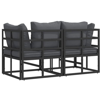 Outdoor Furniture 2 Piece Black and Anthracite Metal