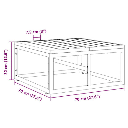Outdoor Furniture Black 70 x 70 x32 cm Metal