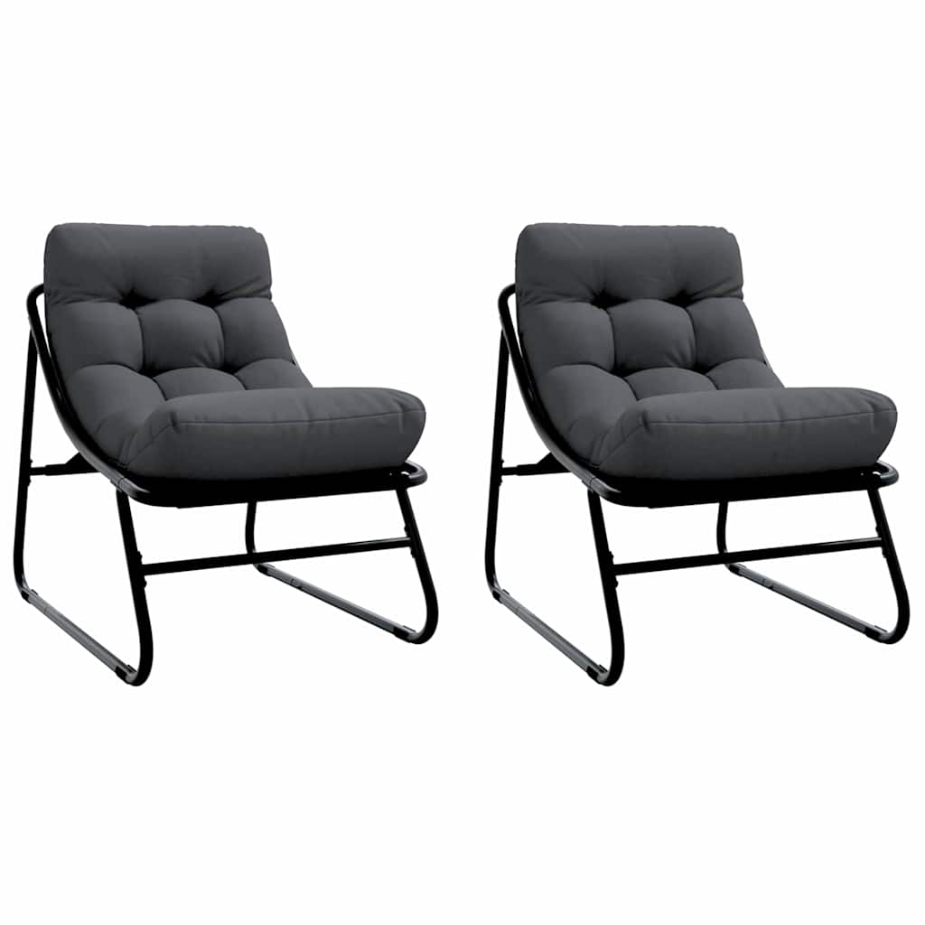 Garden Furniture 2 pcs Black 23.82 x 31.89 x 27.95 in
