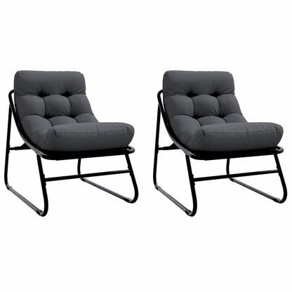 Garden Furniture 2 pcs Black 23.82 x 31.89 x 27.95 in