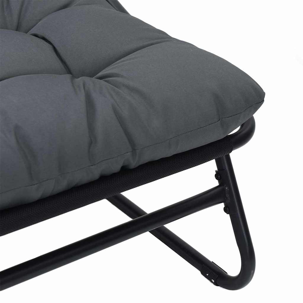 Garden Furniture with Cushion Black 43.31 x 31.89 x 27.95 in