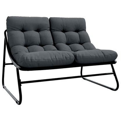 Garden Furniture with Cushion Black 43.31 x 31.89 x 27.95 in