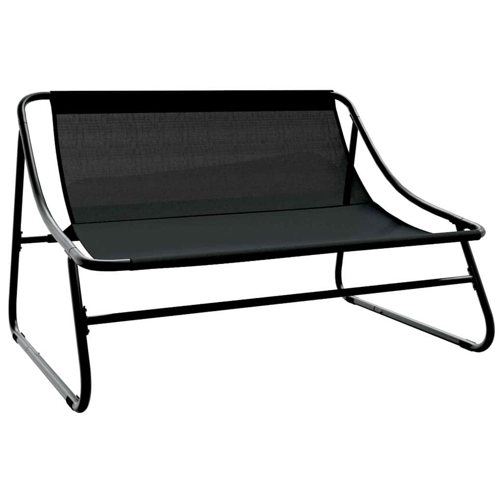 Garden Furniture with Cushion Black 43.31 x 31.89 x 27.95 in