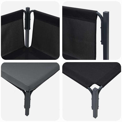 Outdoor Furniture with Cushion Anthracite 80 x 80 x 71 cm Steel