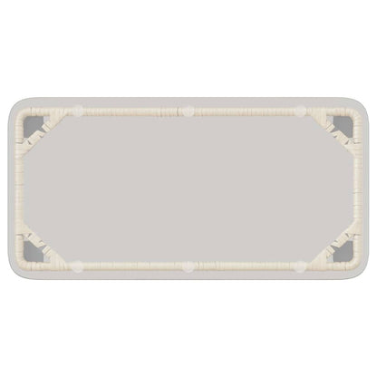 Garden Table Natural 80 x 40 x 45 cm Poly Rattan