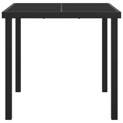 Garden Table Black 80 x 80 x 73 cm Metal
