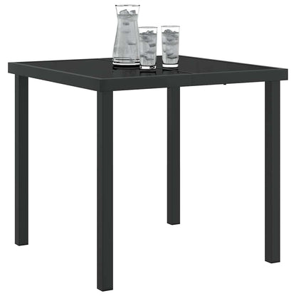 Garden Table Black 80 x 80 x 73 cm Metal