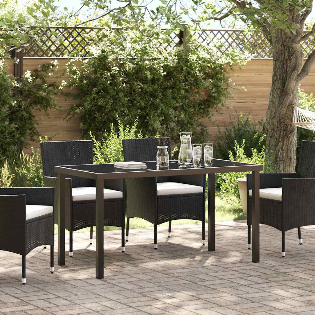 Garden Table Black 140 x 70 x 73 cm Metal