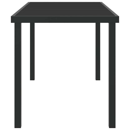 Garden Table Black 140 x 70 x 73 cm Metal