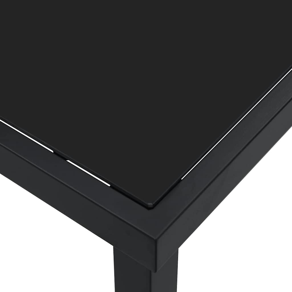 Garden Table Black 160 x 80 x 73 cm Metal