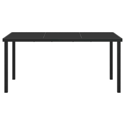 Garden Table Black 160 x 80 x 73 cm Metal