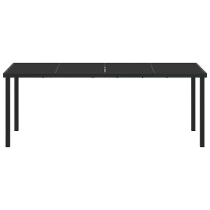 Garden Table Black 200 x 80 x 73 cm Metal