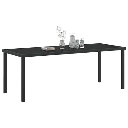 Garden Table Black 200 x 80 x 73 cm Metal