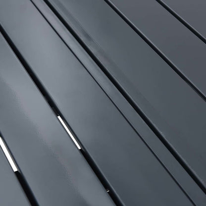 Patio Table Anthracite 180 x 80 x 74 cm Powder-Coated Steel