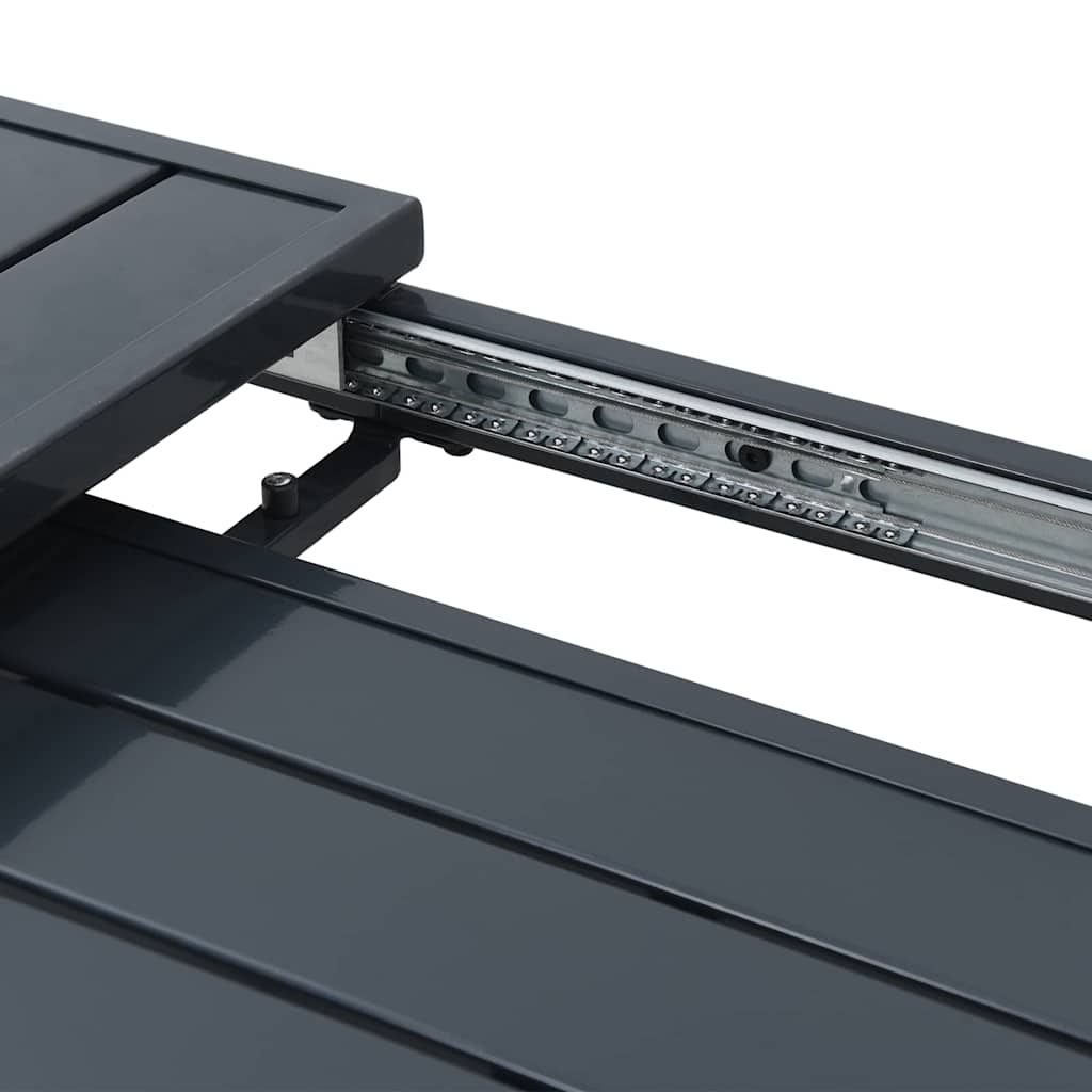 Patio Table Anthracite 180 x 80 x 74 cm Powder-Coated Steel
