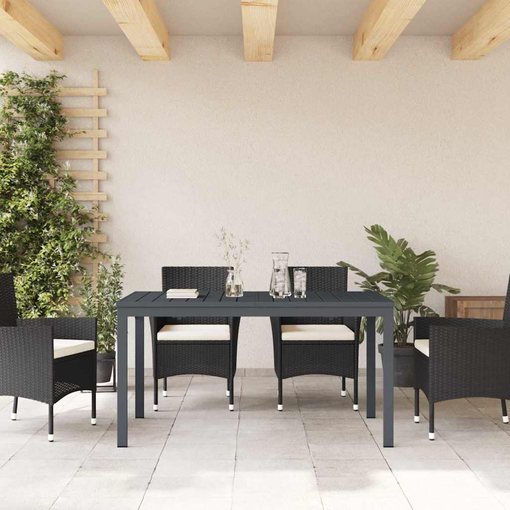 Patio Table Anthracite 180 x 80 x 74 cm Powder-Coated Steel