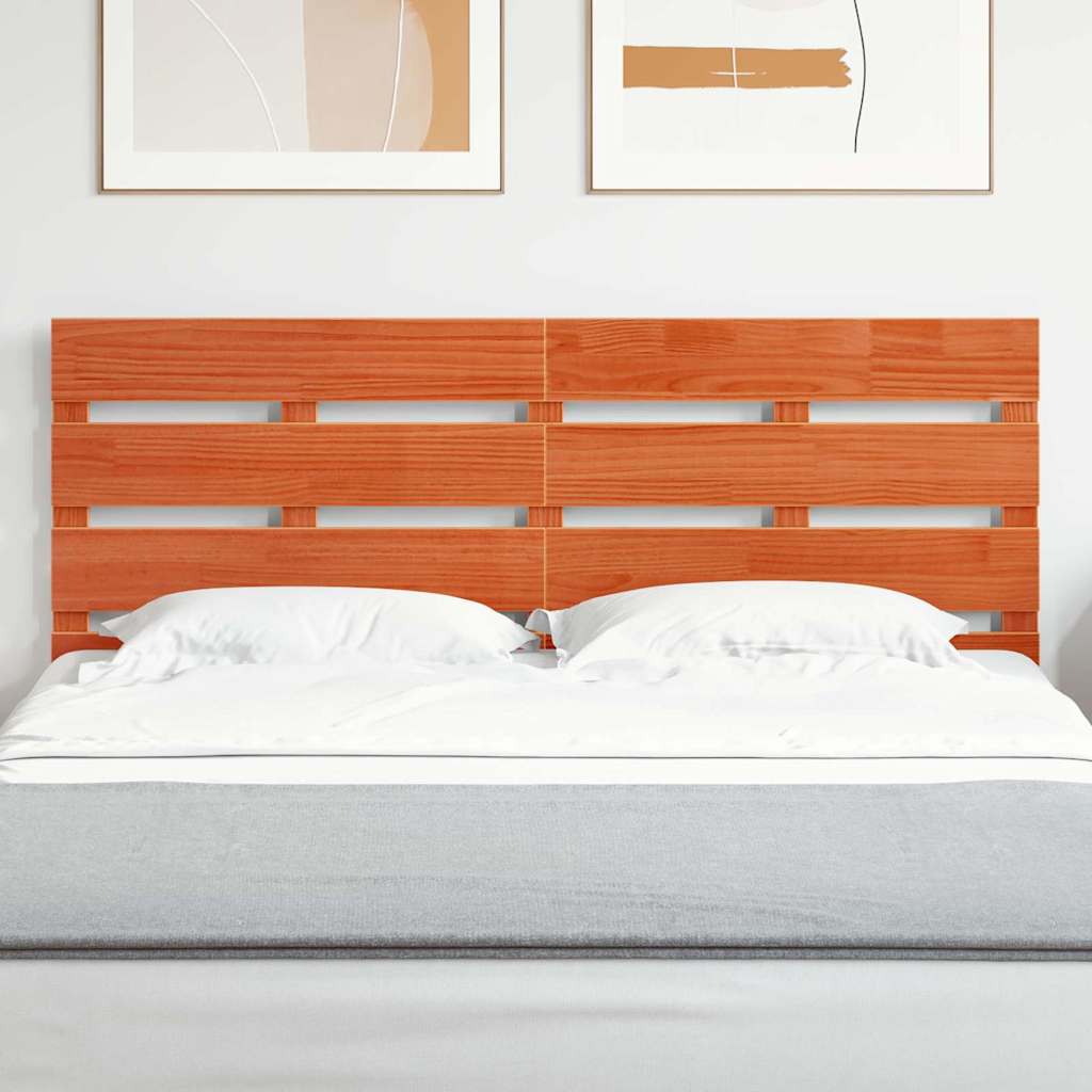 Headboard Wax Brown 160.5 x 3 x 80 cm Solid Pine Wood