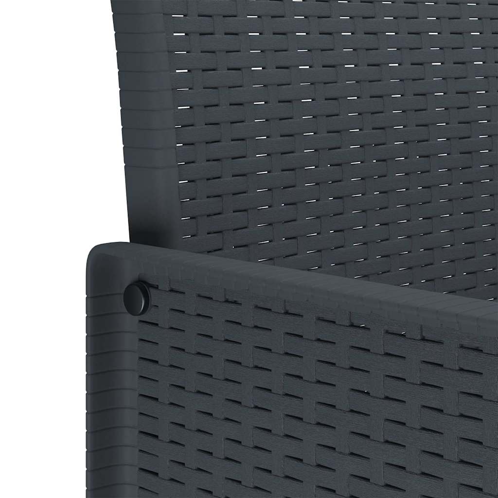 Garden Chair 2 pcs Anthracite 53 x 49 x 85 cm PP