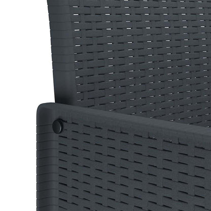 Garden Chair 2 pcs Anthracite 53 x 49 x 85 cm PP
