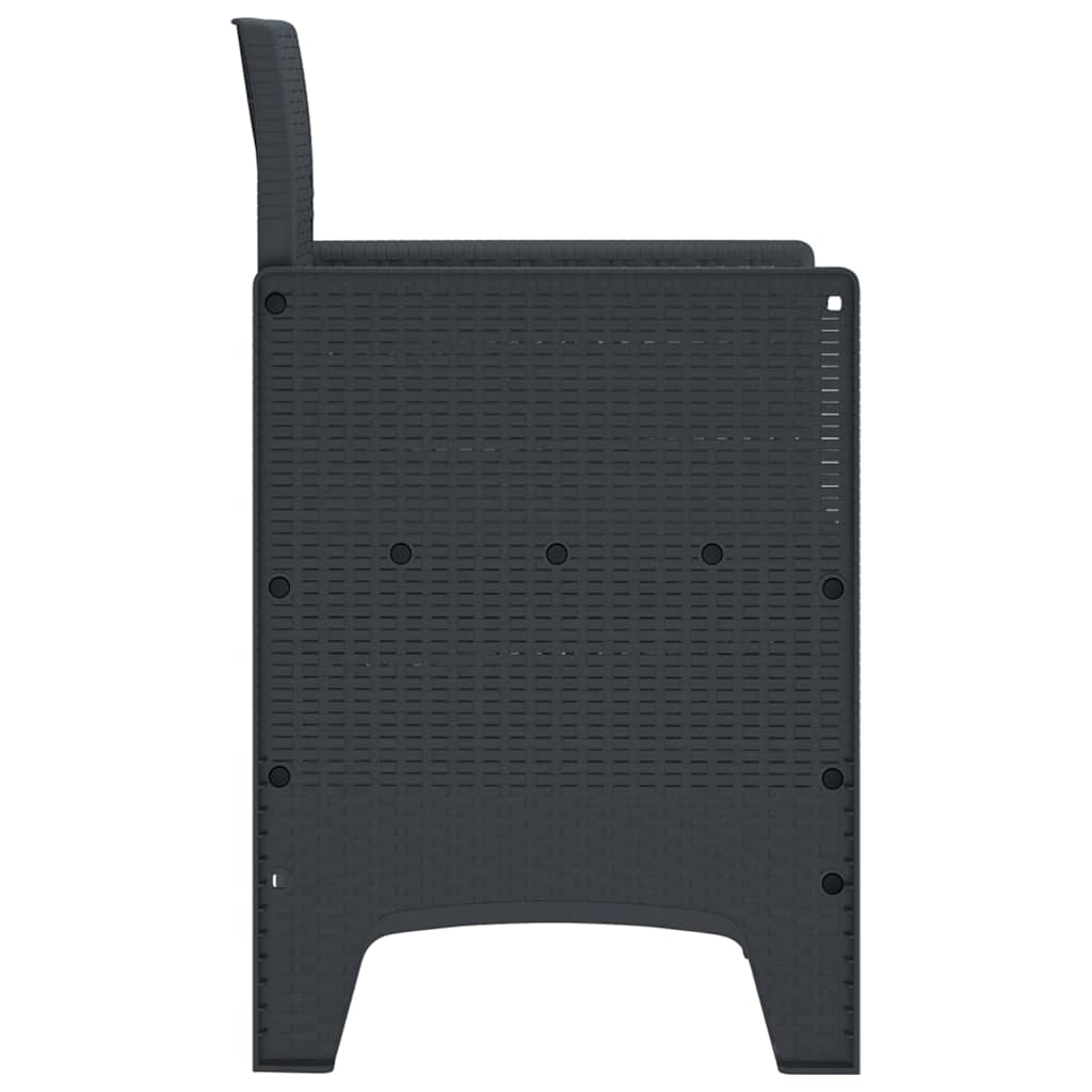 Garden Chair 2 pcs Anthracite 53 x 49 x 85 cm PP