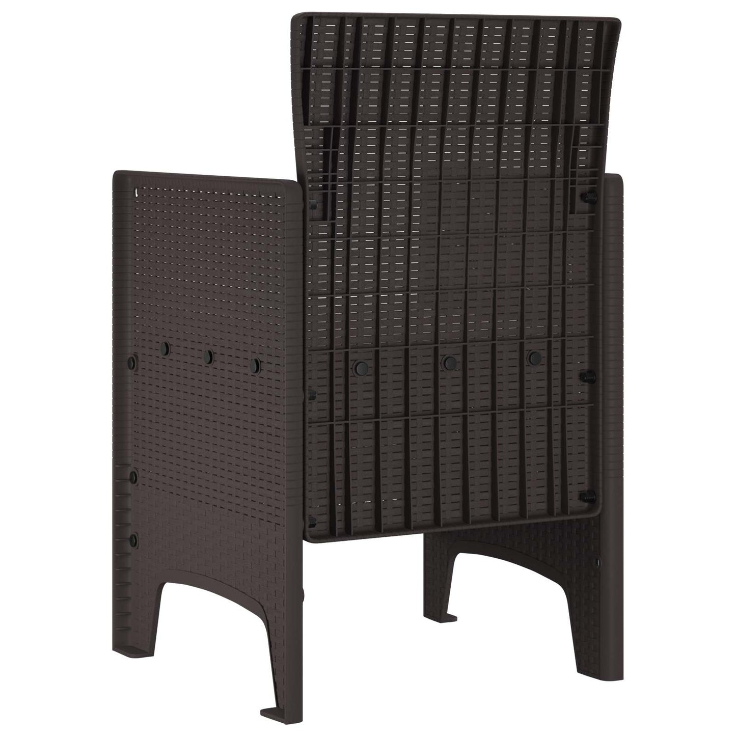 Garden Chair 2 pcs Brown 20.87 x 19.29 x 33.46 in Polypropylene