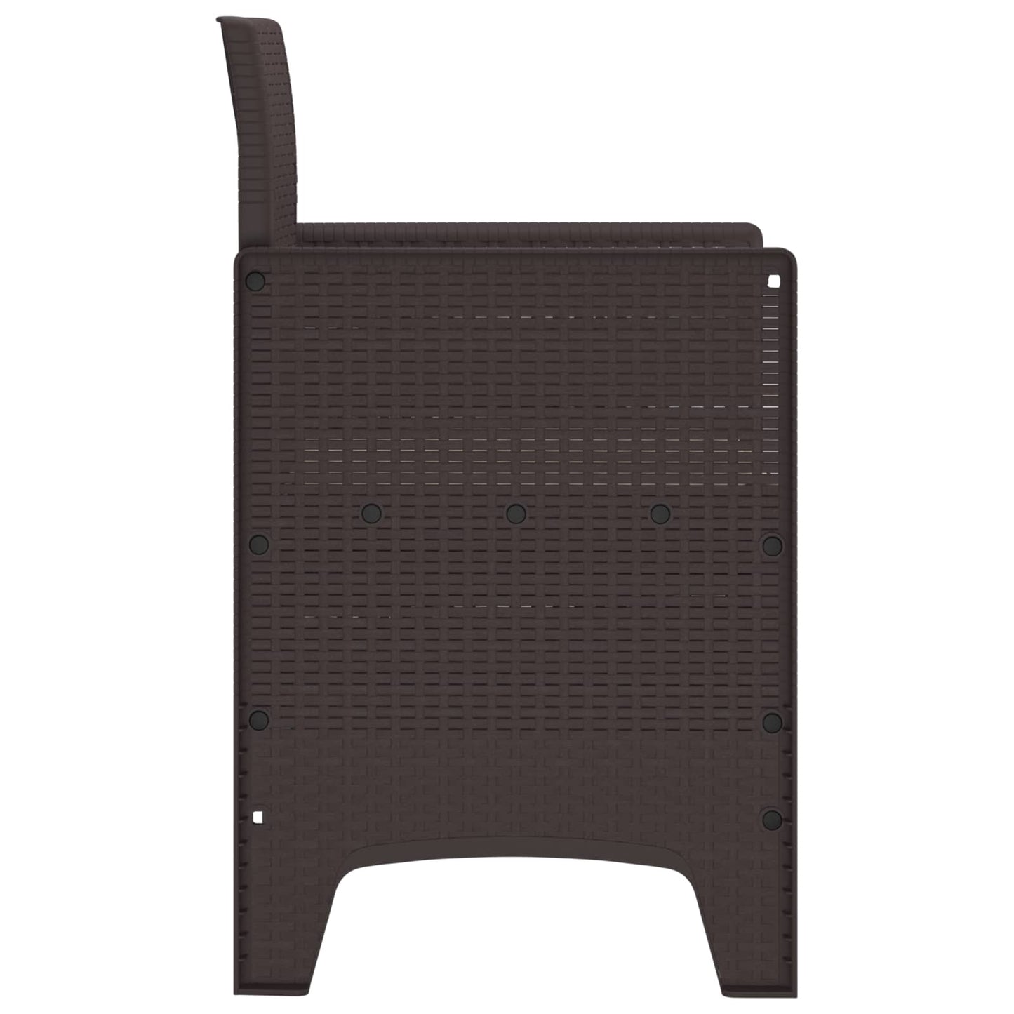 Garden Chair 2 pcs Brown 20.87 x 19.29 x 33.46 in Polypropylene