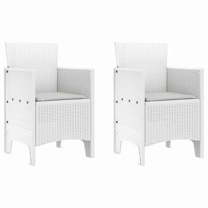 Garden Chair 2 pcs White 53 x 49 x 85 cm PP