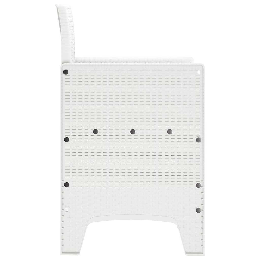 Garden Chair 2 pcs White 20.87 x 19.29 x 33.46 in Polypropylene