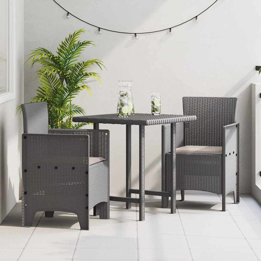 Garden Chair 2 pcs Light Grey Polypropylene
