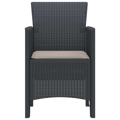 Garden Chair 4 pcs Anthracite 53 x 49 x 85 cm PP