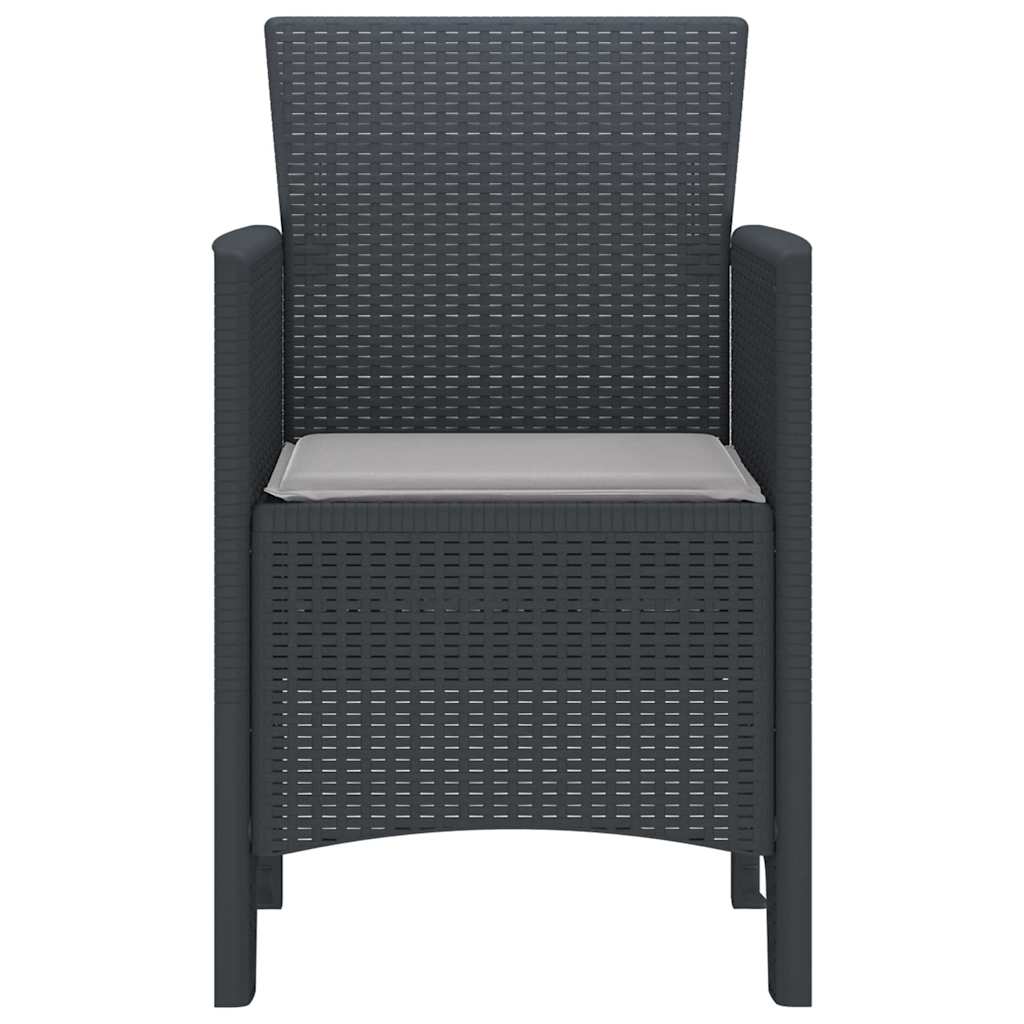Garden Chair 4 pcs Anthracite 53 x 49 x 85 cm PP
