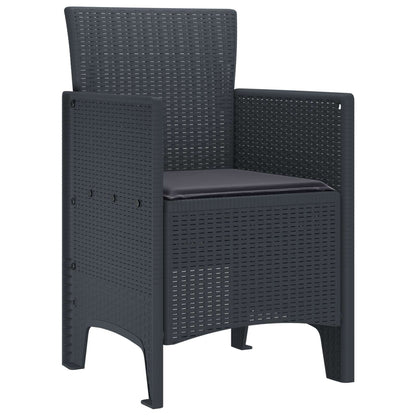 Garden Chair 4 pcs Anthracite 20.87 x 19.29 x 33.46 in