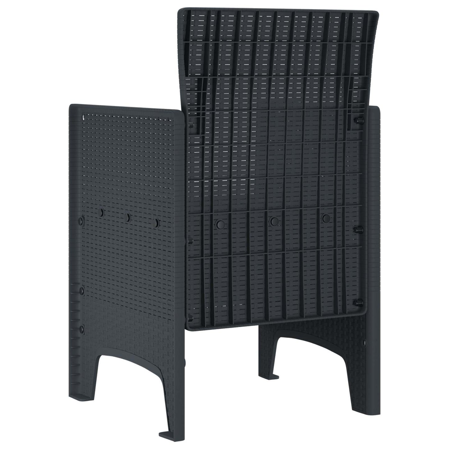 Garden Chair 4 pcs Anthracite 20.87 x 19.29 x 33.46 in