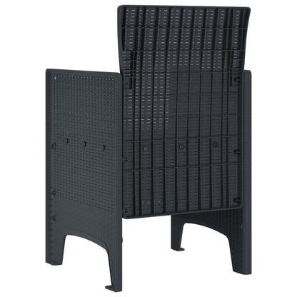 Garden Chair 4 pcs Anthracite 20.87 x 19.29 x 33.46 in
