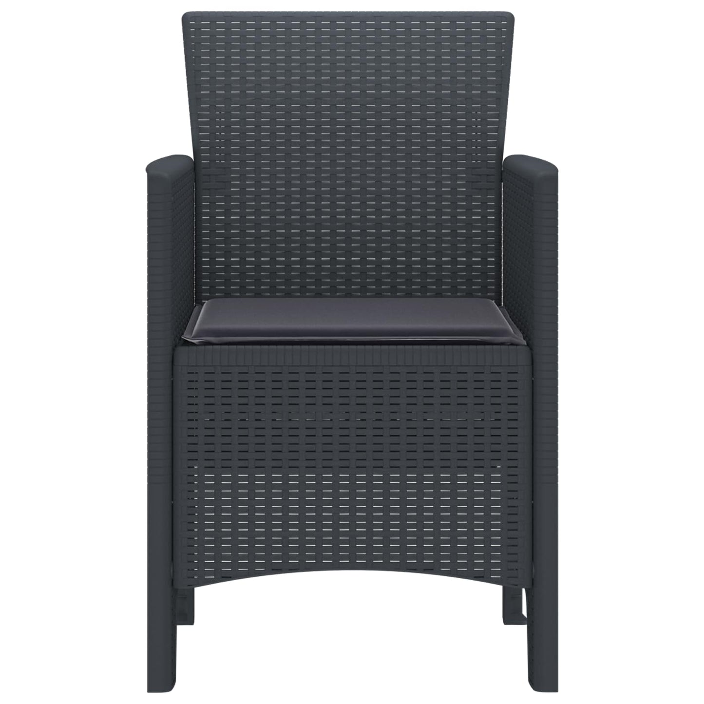 Garden Chair 4 pcs Anthracite 20.87 x 19.29 x 33.46 in