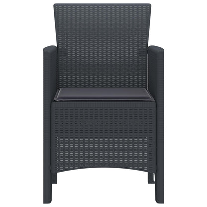 Garden Chair 4 pcs Anthracite 20.87 x 19.29 x 33.46 in