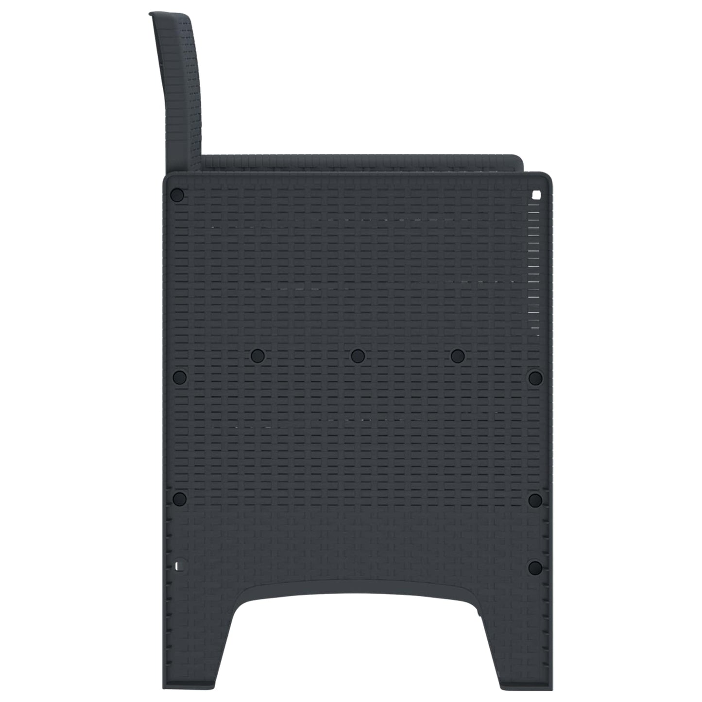 Garden Chair 4 pcs Anthracite 20.87 x 19.29 x 33.46 in