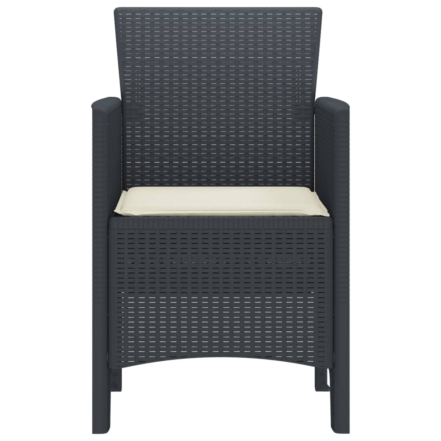 Garden Chair 4 pcs Anthracite 20.87 x 19.29 x 33.46 in