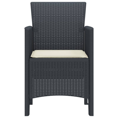 Garden Chair 4 pcs Anthracite 20.87 x 19.29 x 33.46 in