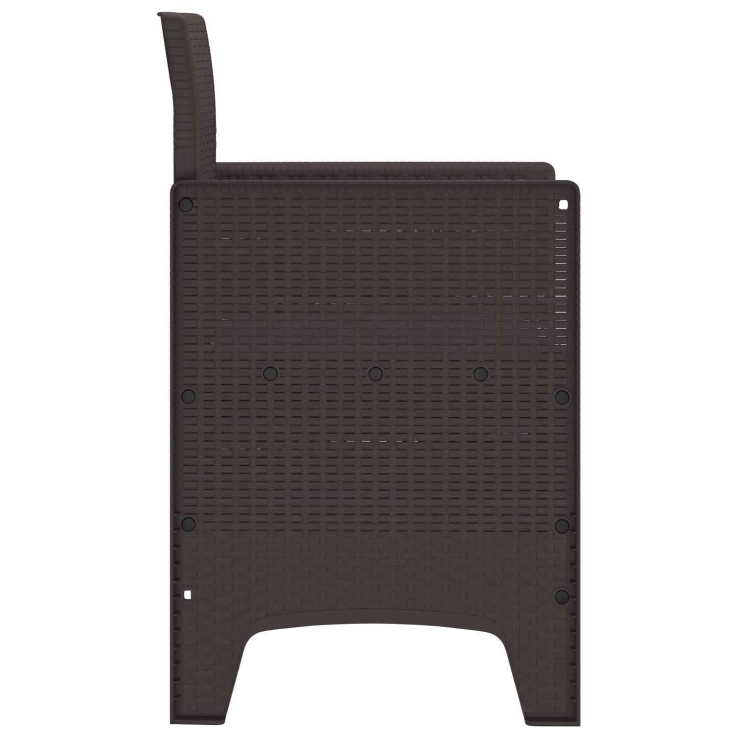 Garden Chair 4 pcs Brown 20.87 x 19.29 x 33.46 in Polypropylene
