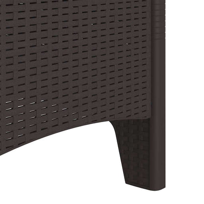 Garden Chair 4 pcs Brown 20.87 x 19.29 x 33.46 in Polypropylene