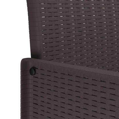 Garden Chair 4 pcs Brown 20.87 x 19.29 x 33.46 in Polypropylene