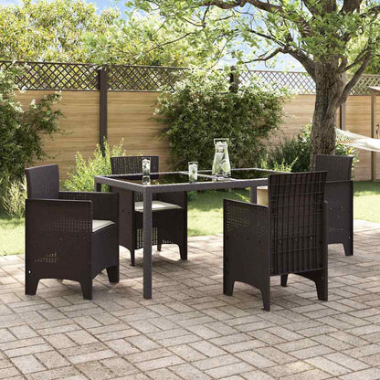 Garden Chair 4 pcs Brown 20.87 x 19.29 x 33.46 in Polypropylene