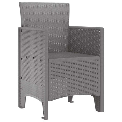 Garden Chair 4 pcs Light Grey 53 x 49 x 85 cm Polypropylene